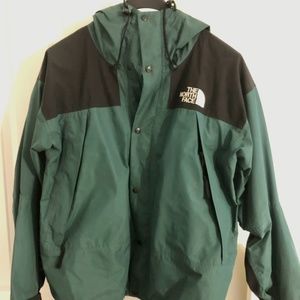 VINTAGE THE NORTH FACE '90'S GORE-TEX HOODED JACKET MENS XL GREEN/BLACK